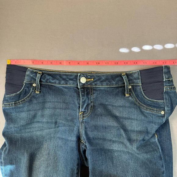 GAP pants women 29R low rise elastic waist girlfriend maternity jeans blue - Picture 8 of 10
